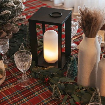 New Garden Siroco 30 - lampadaire et lampe de table portable - 18 x 18 x 30 cm - 2W LED dimmable inclus - IP54 - noir
