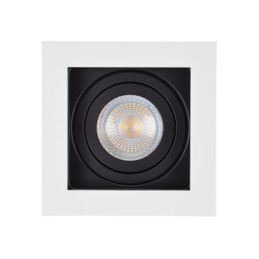 Projectlight Bloq 1 - spot encastrable - 100 x 100 mm, 92 x 92 mm encastrable - blanc et noir