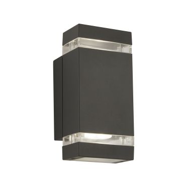 Searchlight Upwell - applique murale extérieure - 11 x 23,5 cm - IP44 - gris