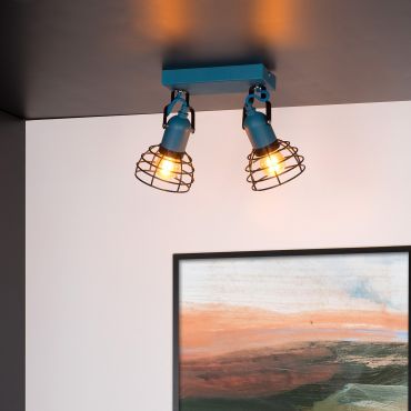 Lucide Pola - spot en saillie 2L - 28 x 10,5 x 15 cm - bleu