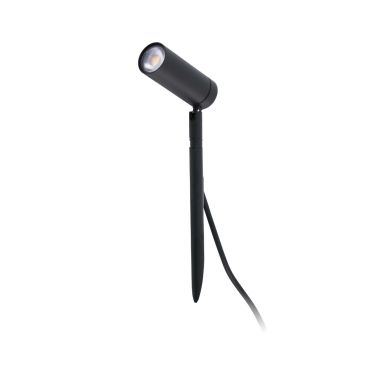 Faro Seth - spot de sol sur piquet avec prise - Ø 4 x 8,5 x 28 cm - 6W LED inclus - IP44 - noir