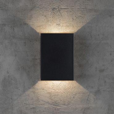 Nordlux Fold - applique murale extérieure - 14,8 x 5 x 21 cm - 2 x 3,5W LED inc. - IP54 - noir
