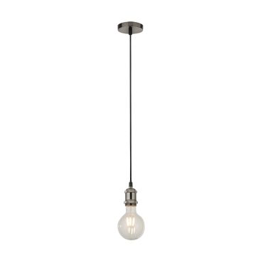 Searchlight Suspension - lampe suspendue - Ø 9,8 x 150 cm - argent satiné