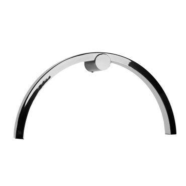 Maxlight Trio Arc - applique murale en saillie - 60 x 11 x 30 cm - 16W LED inclus - IP44 - noir et chrome