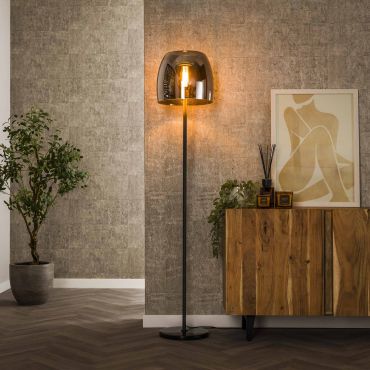 Vico Drift Glass - lampadaire - 170 cm - verre fumé