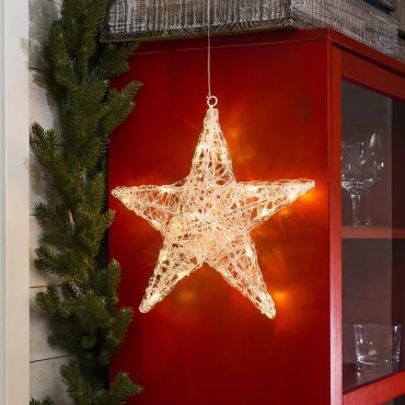 Konstsmide Lumières de Noël - poinsettia - 32 x 8 x 34 cm - transparent