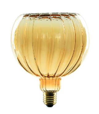 Segula Ampoule LED - Globe flottant droit - Ø 15 x 18,5 cm - E27 - 6W dimmable - 1900K - ambre