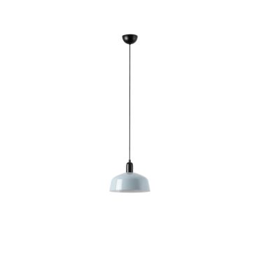 Faro Tatawin M - suspension - Ø 25 x 211,5 cm - noir satiné et bleu grisâtre brillant