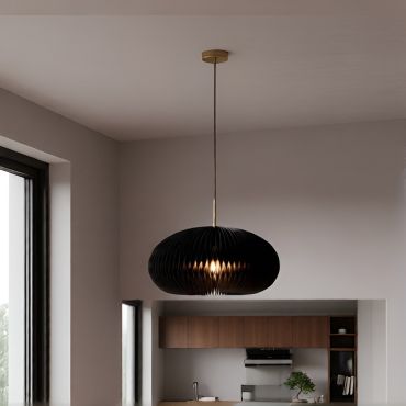 Lucide Armoni - lampe suspendue - Ø 52 x 180 cm - noir
