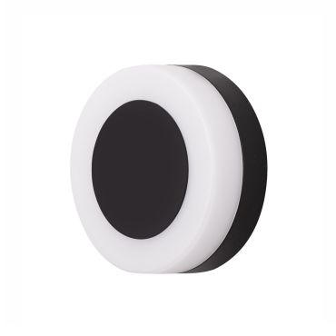 Nova Luce Tune - applique d'extérieur - Ø 15 x 5,5 cm - 9W LED inclus - IP65 - noir et blanc