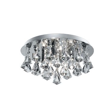 Searchlight Bathroom - plafonnier de salle de bains - Ø 38 x 17,5 cm - IP44 - chrome