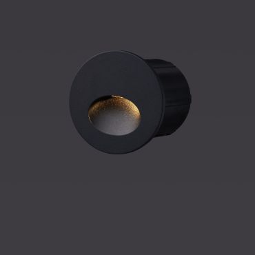 Nova Luce Circe - applique encastrée - Ø 7 x 6,5 cm - 3W LED inclus - IP54 - anthracite foncé
