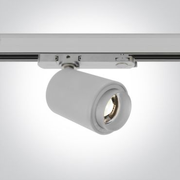 ONE Light COB Cylindre zoomable - spot sur rail - Ø 7,5 x 12 cm - 20W LED inclus - blanc - couleur de lumière blanche