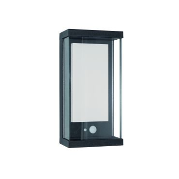 Nova Luce Bay - Applique d'extérieur avec capteur solaire et interrupteur - 12,6 x 8,3 x 25,2 cm - 1,5W dimmable LED inclus - IP65 - anthracite