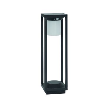 Nova Luce Loveto - lampadaire portable avec capteur solaire - 14,5 x 14,5 x 50 cm - 1,5W dimmable LED inclus - IP65 - anthracite