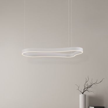 Nova Luce Dussa - lampe suspendue - 45 x 150 x 90 cm - 52W dimmable LED inclus - blanc sable