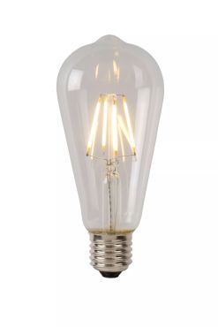 Lucide Lampe à incandescence LED classe A - Ø 6,4 x 14,6 cm - E27 - 7W non-dimmable - 2700K - transparent