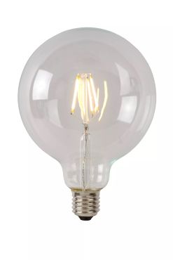 Lucide Lampe à filament LED classe A - Ø 12,5 x 17,5 cm - E27 - 7W non-dimmable - 2700K - transparent