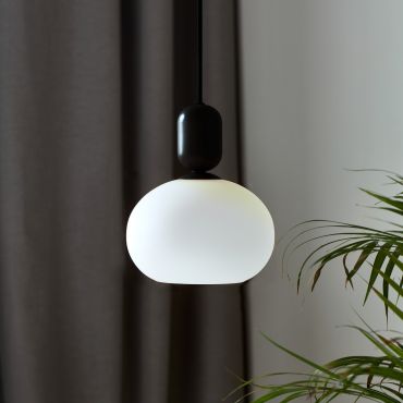 Nordlux Notti - lampe suspendue - Ø 20 x 223,8 cm - noir et moka