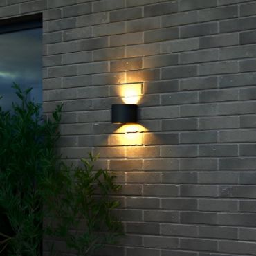 Nordlux Milda - applique d'extérieur avec 2 faisceaux réglables - 13,5 x 11,8 x 10 cm - 4,9W LED inclus - IP44 - noir