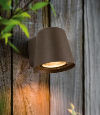 VK Lighting Teichos - applique d'extérieur - 10 x 11 x 9 cm - IP54 - marron