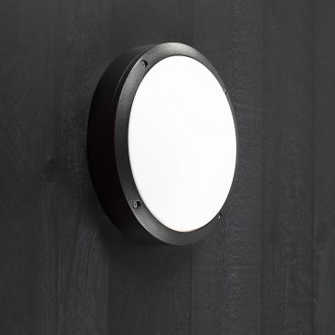 Nordlux Desi 28 - applique murale extérieure - Ø 27,5 x 7,5 cm - IP44 - noir
