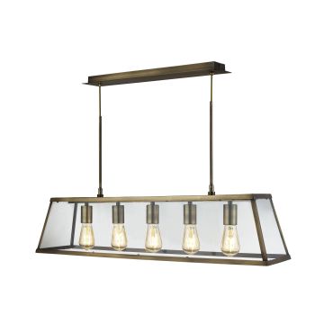 Searchlight Voyager - lampe suspendue - 90 x 20 x 100 cm - laiton antique