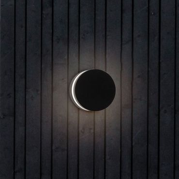 Nova Luce Airy - applique murale extérieure - Ø 15 x 11,5 cm - 8W LED inclus - IP54 - noir sablé