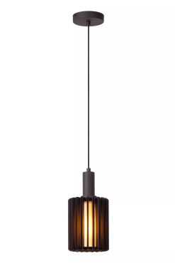 Lucide Lambres - lampe suspendue - Ø 15 x 164 cm - noir