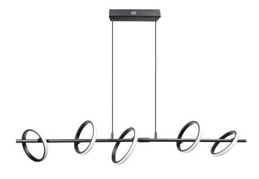 ETH Jaimy - suspension - 106 x 19 x 200 cm - 30W LED dimmable inclus - noir