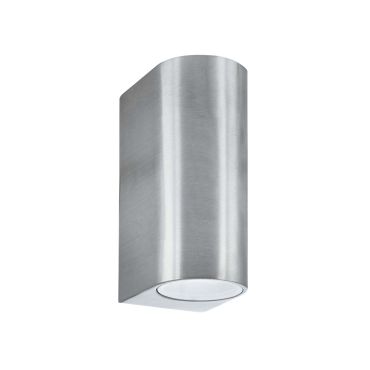 Searchlight Stratton 2 - Applique d'extérieur - 7 x 15 cm - IP44 - argent satiné