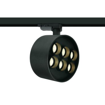 ONE Light Dark Light Tubes - spot sur rail - système de rail triphasé - Ø 13,5 x 7,7 cm - 36W LED inclus - noir
