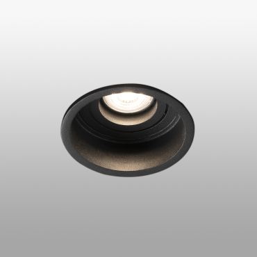 Faro Hyde - spot encastrable - Ø 89 mm, Ø 83 mm encastrable - noir mat