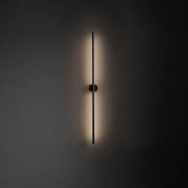 Nova Luce Cretel - applique murale - 90 x 8,3 x 1,5 cm - 15W LED inclus - IP44 - noir