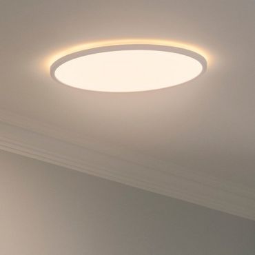 Nordlux Oja - plafonnier - Ø 42,4 x 2,3 cm - 24W LED dimmable inclus (3000K-4000K) - IP54 - blanc