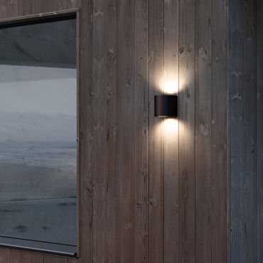 Nordlux Canto 2 - applique murale extérieure - 8,7 x 10,6 cm - 2x 10,6W LED inclus - IP44 - noir
