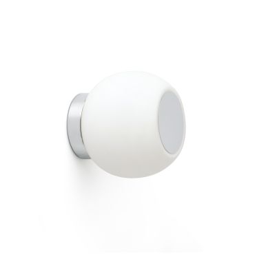 Faro Moy - applique/plafonnier - Ø 14 x 13 cm - 4W LED inclus - IP44 - aluminium satiné