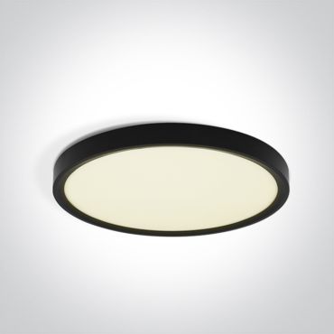 ONE Light Plafo - plafonnier - Ø 30 x 2,5 cm - 24W LED inclus - noir