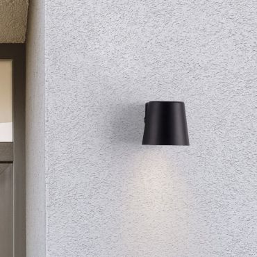 Nova Luce Ovi - applique murale extérieure - Ø 10 x 9 x 11 cm - IP54 - noir sablé