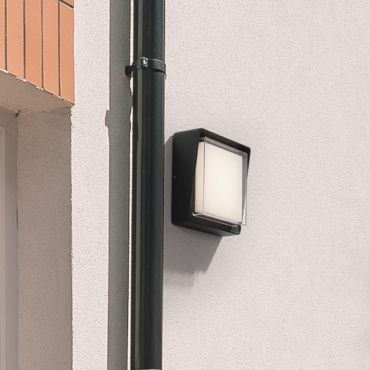 Nova Luce Cape - applique murale extérieure - 20 x 20 x 7,4 cm - 10W LED inclus - IP65 - anthracite foncé