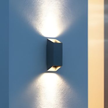 Nordlux Nico - applique murale extérieure - 8 x 8 x 23,5 cm - IP54 - gris