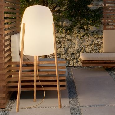 New Garden Rocket 145 - lampadaire d'extérieur - Ø63,5 x 145 cm - 9W LED dimmable inclus - IP65 - blanc