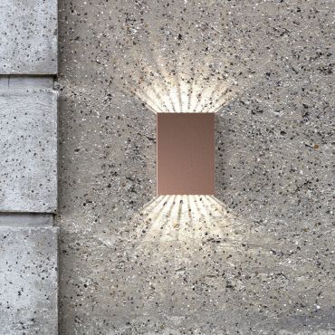 Nordlux Fold - applique murale extérieure - 15 x 4,5 x 21 cm - 2 x 5W LED inc. - IP54 - cuivre