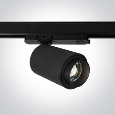 ONE Light COB Cylindre zoomable - spot sur rail - Ø 8 x 13,5 cm - 30W LED inclus - noir - couleur de lumière blanche