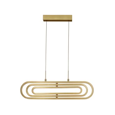 Nova Luce Arte - lampe suspendue - 64 x 44 x 120 cm - 50W LED dimmable inclus - or