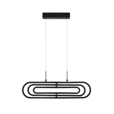 Nova Luce Arte - lampe suspendue - 64 x 44 x 120 cm - 50W LED dimmable inclus - noir mat