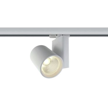 ONE Light COB Track Spot - spot sur rail avec COB LED - système de rail triphasé - Ø 9 x 14 cm - 30W LED inclus - blanc - couleur de lumière blanc chaud
