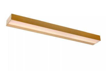Lucide Alexa - applique murale oblongue - 8W LED inclus - 60 x 8 x 3,6 cm - IP44 - or mat
