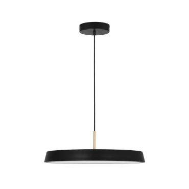Nova Luce Vetro - lampe suspendue - Ø 50 x 130 cm - 37W LED inclus - noir mat