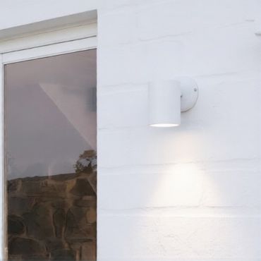 Nova Luce Jackie - applique murale extérieure - Ø 6 x 8 x 8 cm - 3W LED inclus - IP65 - blanc sablé